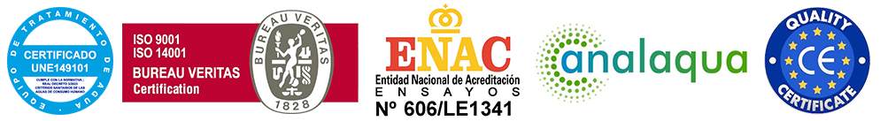 Certificaciones Aquaidam: UNE 149101, Bureau Veritas, ENAC, Analagua y certificado CE