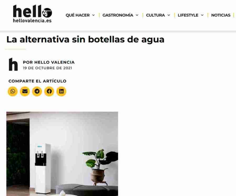 Aquaidam en Hello Valencia alternativa sin botellas